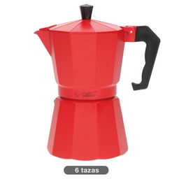 [400010010] Machine à café Kalossi 6 tasses Rouge