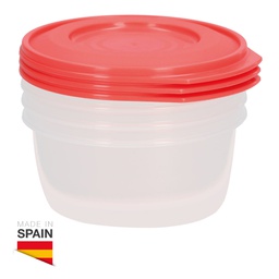 [401030000] Pack de 3 tapers hermeticos de plastico 0.25L