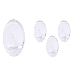 [500010003] Pack of 4 adhesive hangers Transparent
