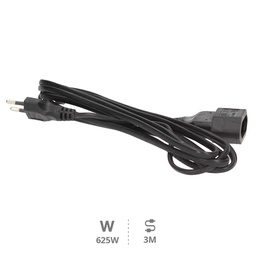 [100500004] Extension cord Black (2x0.75mm) 3M wire