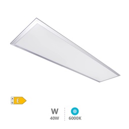 [203400015] Panel empotrable LED rectangular Hassi 119,5x29,5cm 40W 6000K Níquel