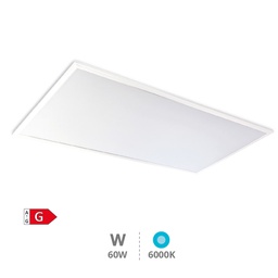 [203400017] Panel empotrable LED rectangular Hassi 119,5x59,5cm 60W 6000K Blanco   