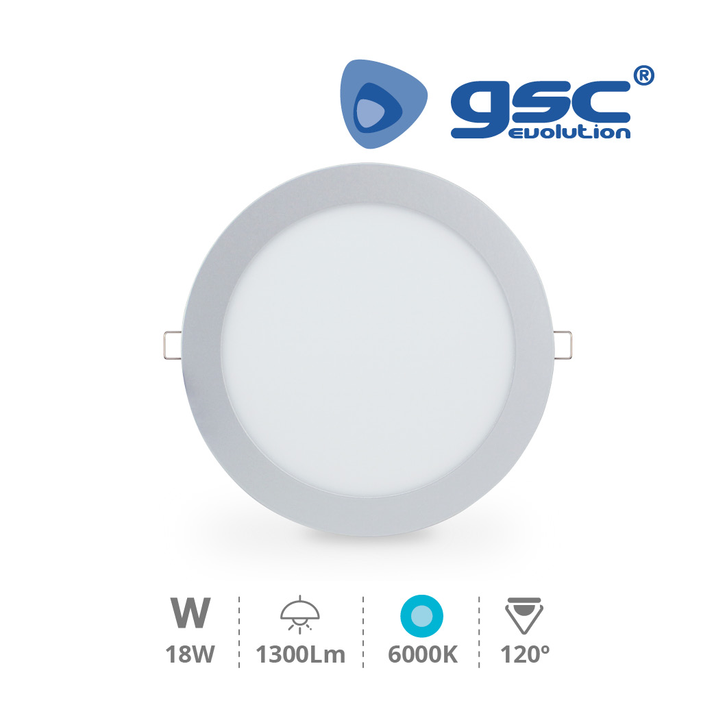 Downlight empotrable Olimpia 18W 6000K Gris