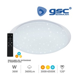 [203605003] Plafon techo Kiruna 36W 3000K a 6500K regulable
