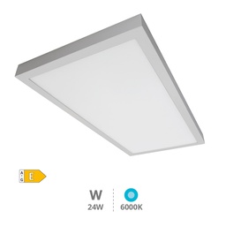 [203405006] Panel superficie LED rectangular Menia 24W 6000K Níquel                                      