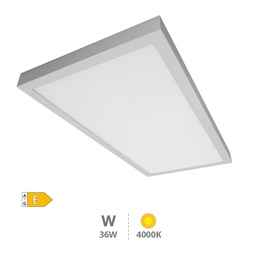 [203405008] Panel supercicie LED rectangular Menia 36W 4200K Níquel