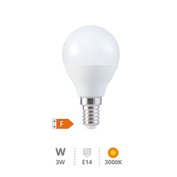 [200690024] Lámpara LED esférica 3W E14 3000K