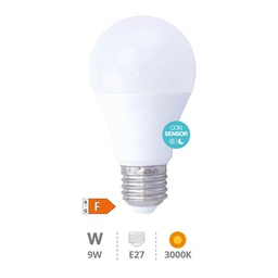 [200680002] A60 Night sensor LED bulb 9W E27 3000K