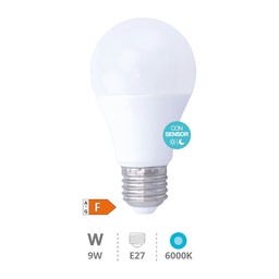 [200680003] A60 Night sensor LED bulb 9W E27 6000K