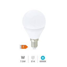 [200690020] Lámpara LED esférica 7,5W E14 6000K