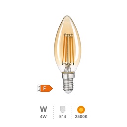 [200671004] Bombilla LED vela Vintage 4W E14 2500K