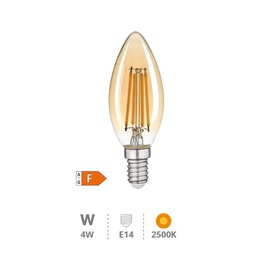 [200671004] Lâmpada LED vela Vintage 4 W E14 2500 K