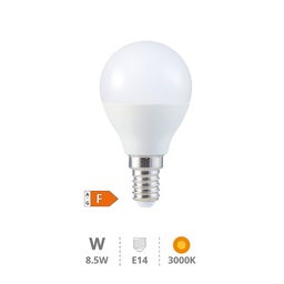 [200690042] Lámpara LED esférica 8,5W E14 3000K