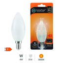 Ampoule à LED flamme 4 W E14 3000K - boîte prés. de 12 u