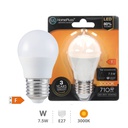 Bombilla LED esférica 7,5W E27 3000K - 12u caja exp