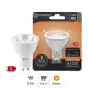Ampoule LED COB dichroïque 5,5W GU10 3000K - boîte prés. de 12u