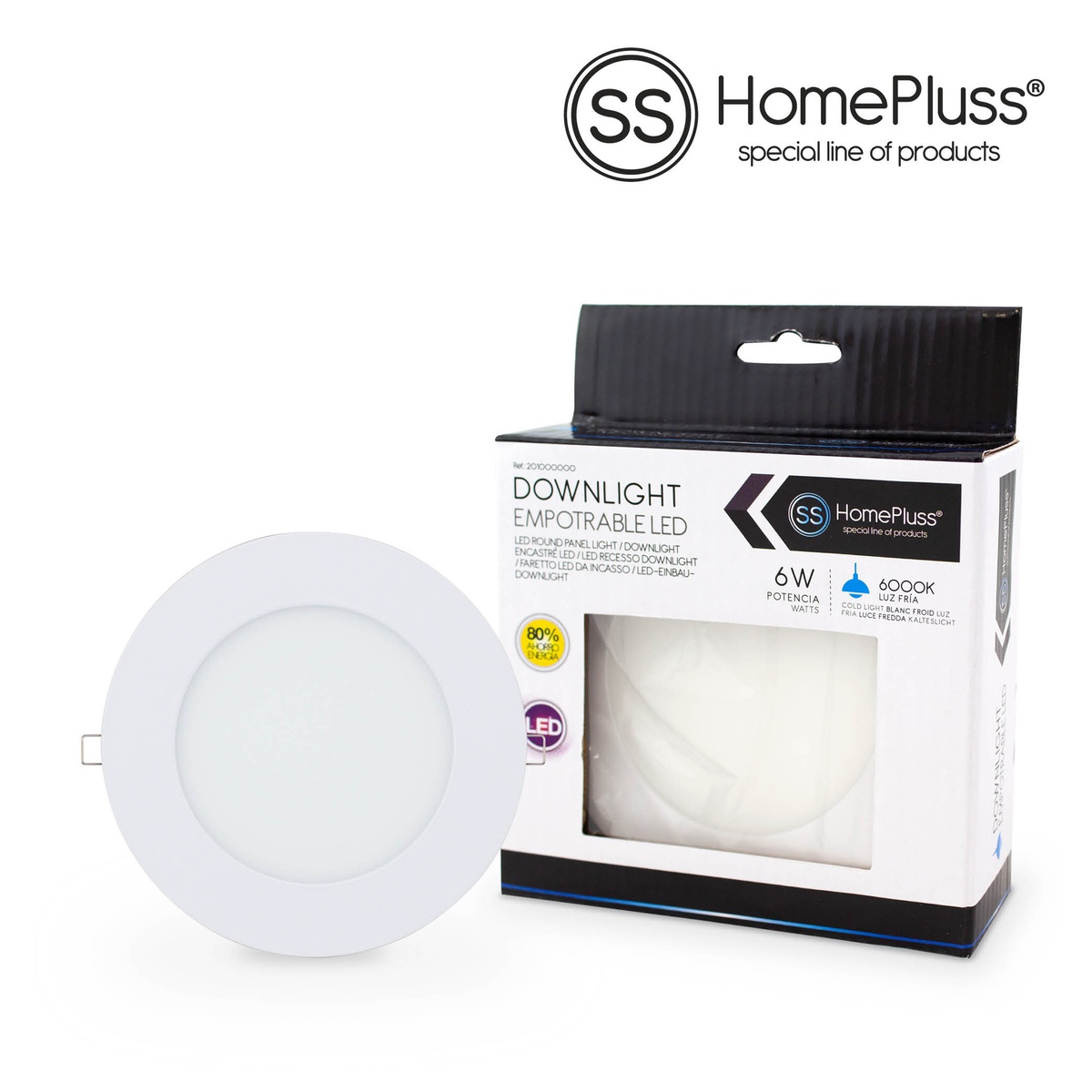 Luan round recessed downlight 6W 6000K White