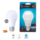 Ampoule à LED standard avec détecteur crépusculaire 9 W E27 6000K - boîte prés. de 8 u