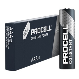 [106000002] Boîte de 10 piles alcalines industrielles Procell LR03 (AAA)
