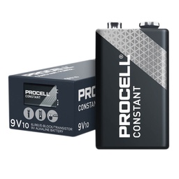 [106000004] Caixa 10 pilhas alcalinas industriais Procell 6LR61 (9 V)