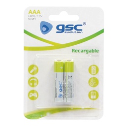 [106005006] Pila recargable GSC HR03 (AAA) 1,2V 800mAh Blister 2uds