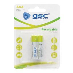 [106005006] Pile rechargeable GSC HR03 (AAA) 1,2 V 800mAh Blister 2 u