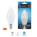Ampoule à LED flamme 9W E14 6000K - boîte prés. de 12 u