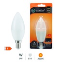 Ampoule à LED flamme 9W E14 3000K - boîte prés. de 12 u