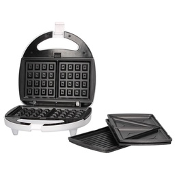 [400065001] Pipu double sandwich maker with three extra plates (clasic, grill and waffle) 750W