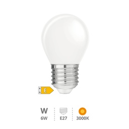 [200690068] Ampoule LED sphérique Série Cristal 6W E27 3000K