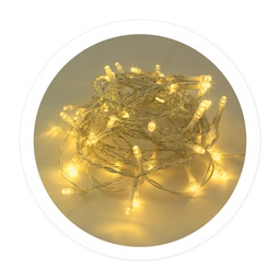 [204600017] Guirlande LED transparente 5 M 8 fonctions lumière chaude