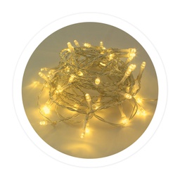 [204600017] Guirnalda LED transparente 5M 8 funciones Luz cálida