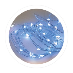 [204805003] 1,9M Copper LED garland 2xAA Blue