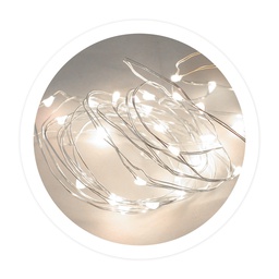 [204805005] Guirnalda alambre LED 3,9M 3xAA Luz fría