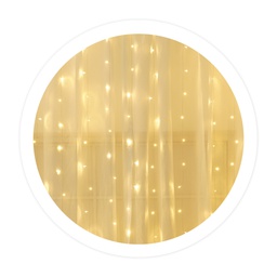 [204605002] Cortina LED luminosa 1 x 1,2 m Luz quente