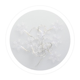 [204600026] 1,35M Sheer LED snowflakes garland Cool White