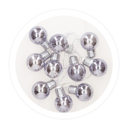 [204805021] 1,35 Led silver bulbs garland Cool white