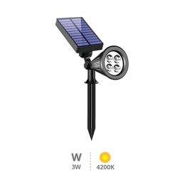 [201210012] Piquet de jardin solaire LED Alezu 4200K IP67 réglable