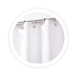 [404000007] Shower curtain 180x180cm white