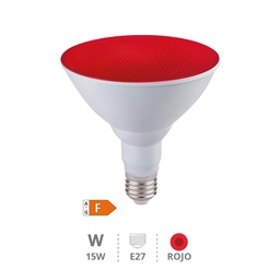 [200620025] Lámpara LED PAR38 15W E27 Rojo IP65