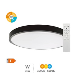 [203605072] Andra LED Ceilingh Light rounded 24W 3000K - 6500K Black