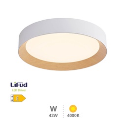 [203605085] Peranka ceiling LED light 42W 4000K White+Wood paint