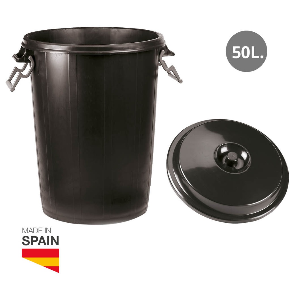 Kit cubo de basura 50L con tapa Garsaco