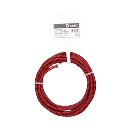 [101025013] Cable textil 2,5M (2x0.75mm) Rojo/Negro