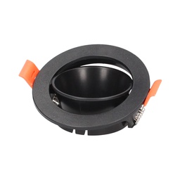 [200405012] Undi Rounded Recessed Movable Fixture for Dichroich lamps Anti Glare Black