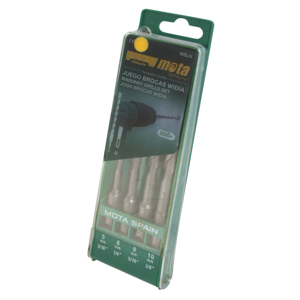 Set of 4 masonry drills