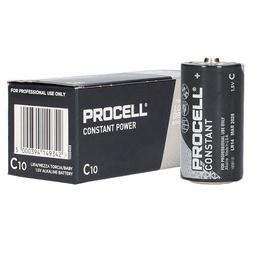[106000028] Caixa 10 pilhas alcalinas industriais Procell LR14 (C)