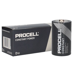 [106000029] Caixa 10 pilhas alcalinas industriais Procell LR20 (D)