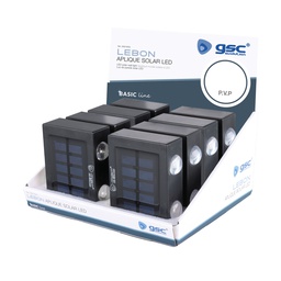 [200210023] Aplique solar LED Lebon 1W - 8u caja exp