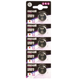 [106000030] Blister 5 Pilas botón litio Maxell CR2016